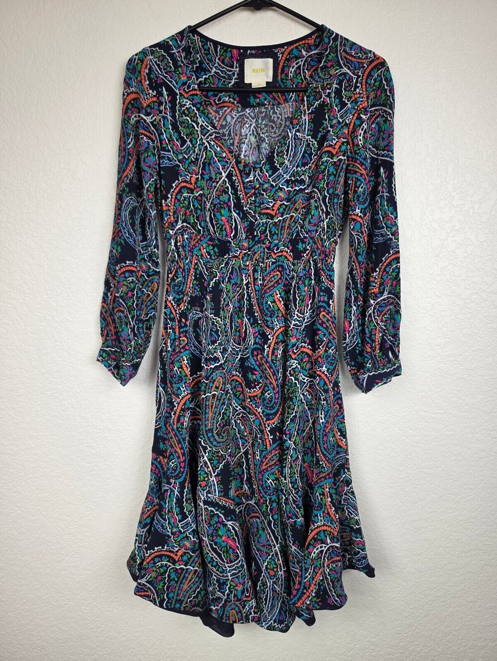 Anthropologie Maeve Viscose Paisley Print Dress XS
